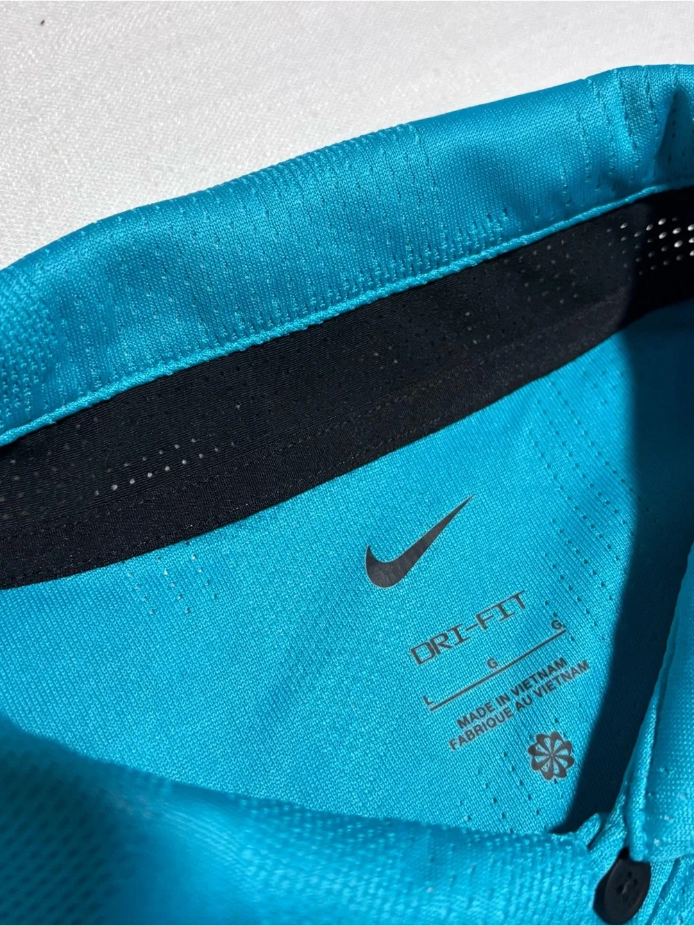 Men’s Nike Dri-FIT Tour Jacquard Golf Polo | Aqua Blue | Size Large | DR5303
